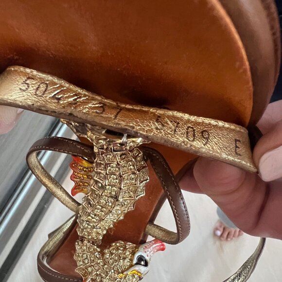 Giuseppe Zanotti Seahorse Crystal Sandal- Heel - Picture 4 of 14